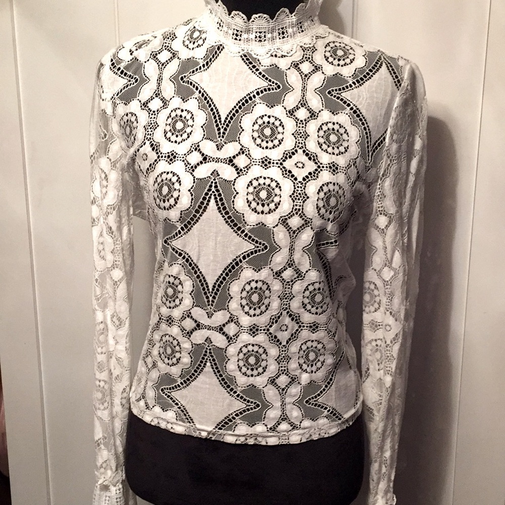 White lace top